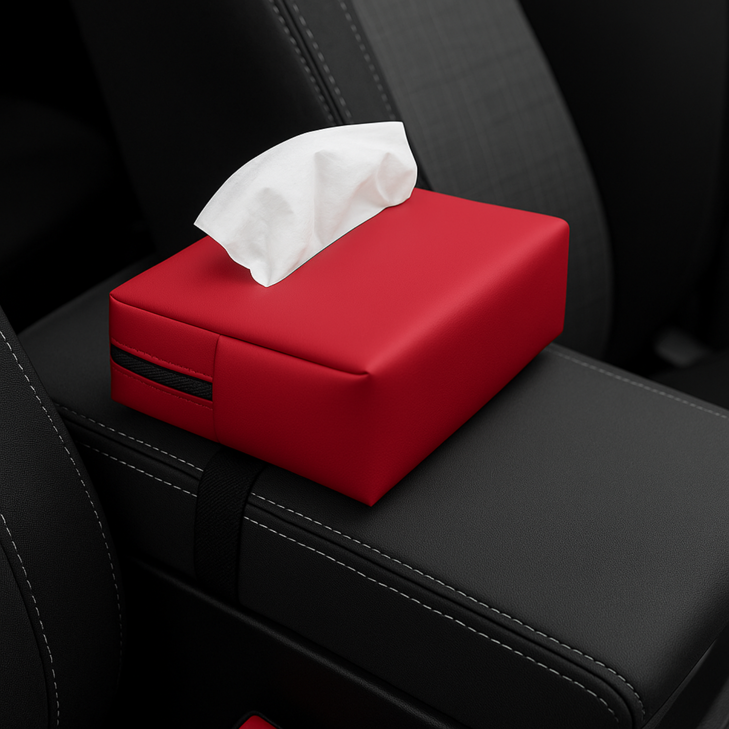 Boîte à Mouchoirs Voiture en Cuir – Support Universel Pare-Soleil, Siège et Accoudoir