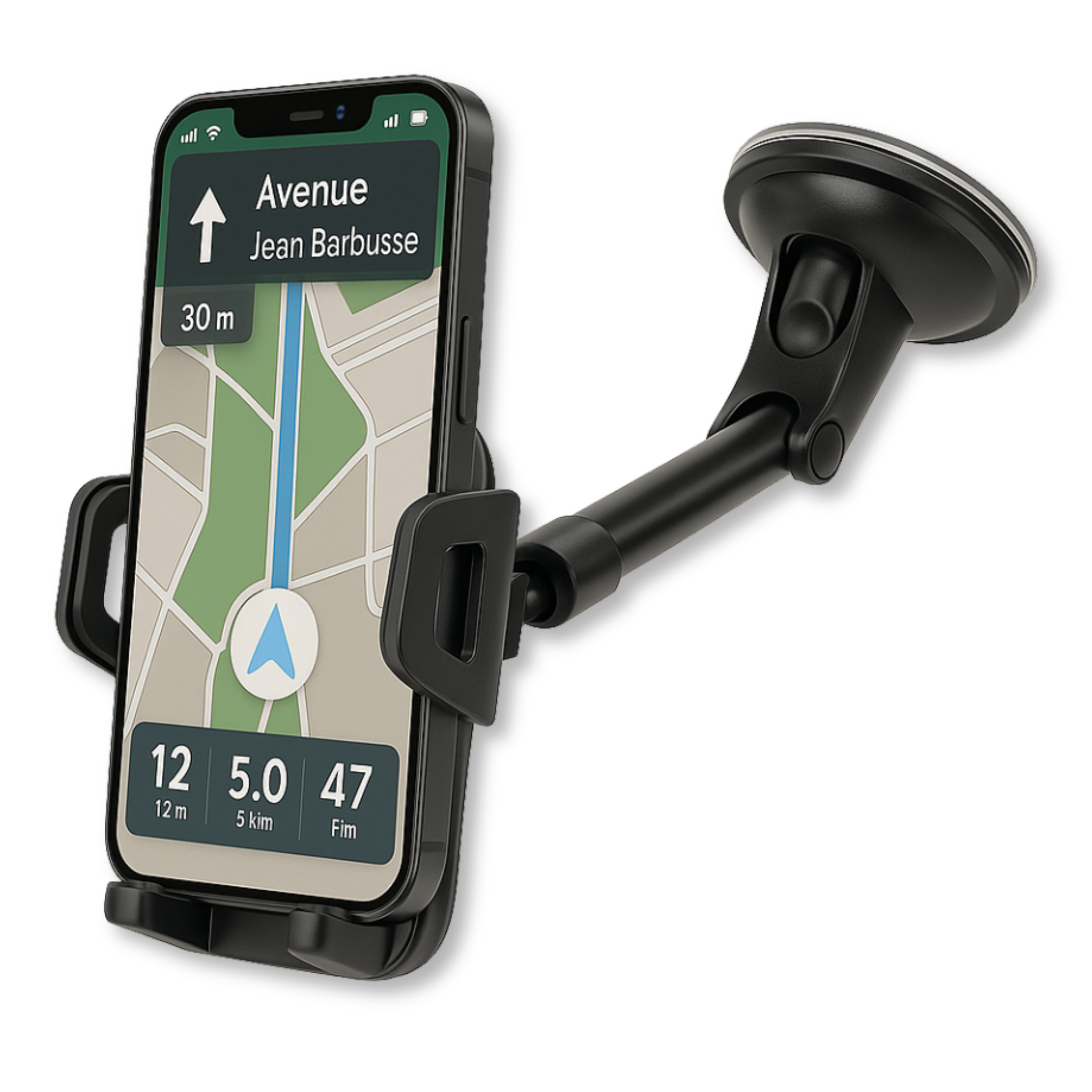 Support Téléphone Voiture Universel – Ventouse  360°