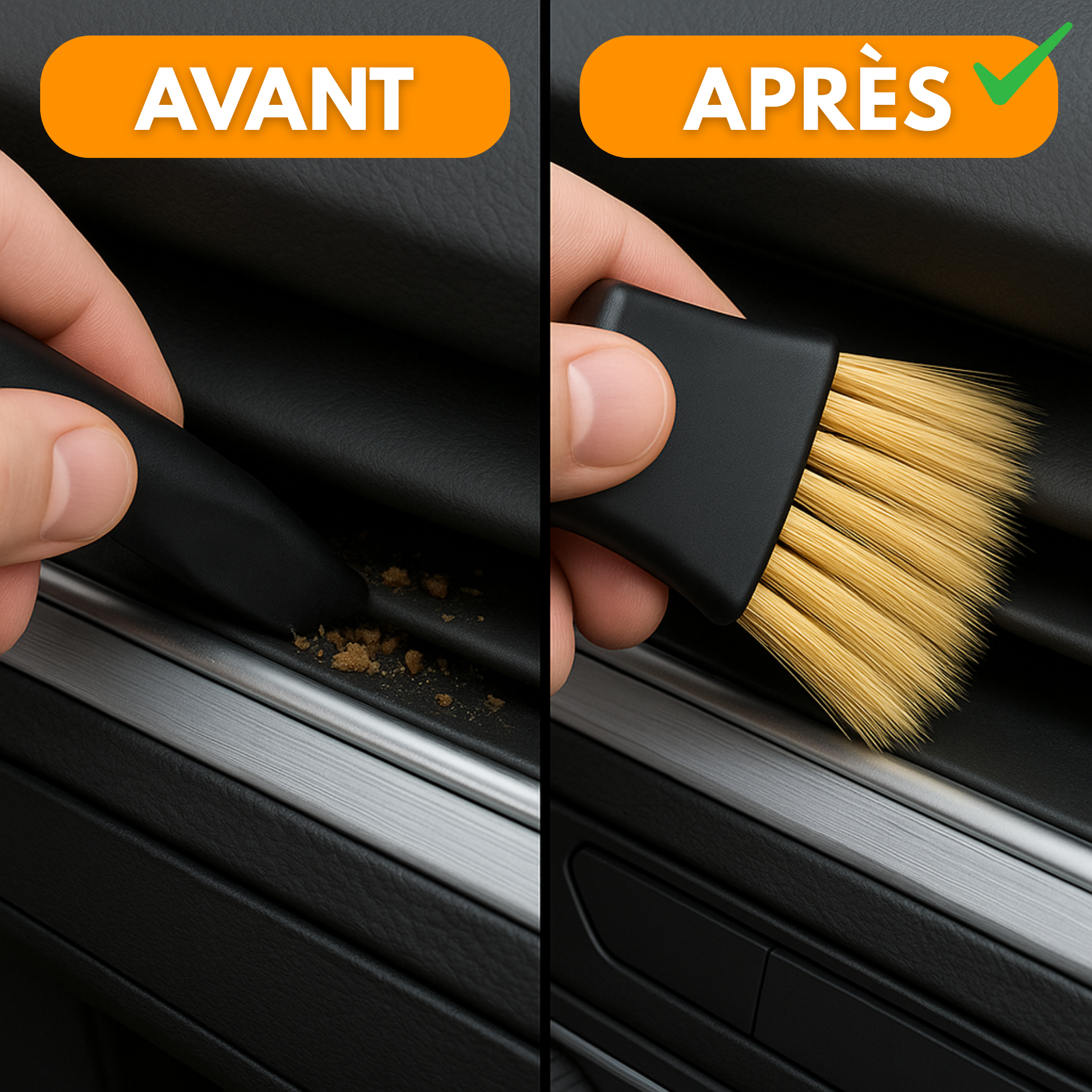 Brosse de Nettoyage Intérieur Voiture – Tableau de Bord & Aérations