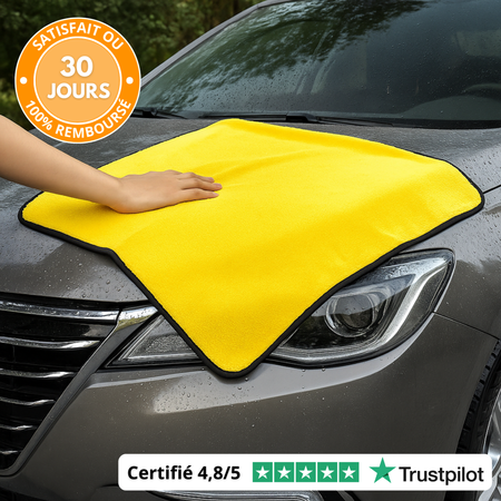 Chiffon Microfibre Voiture 30x60 cm – Super Absorbant, Doux et Épais pour Lavage, Séchage et Entretien Auto