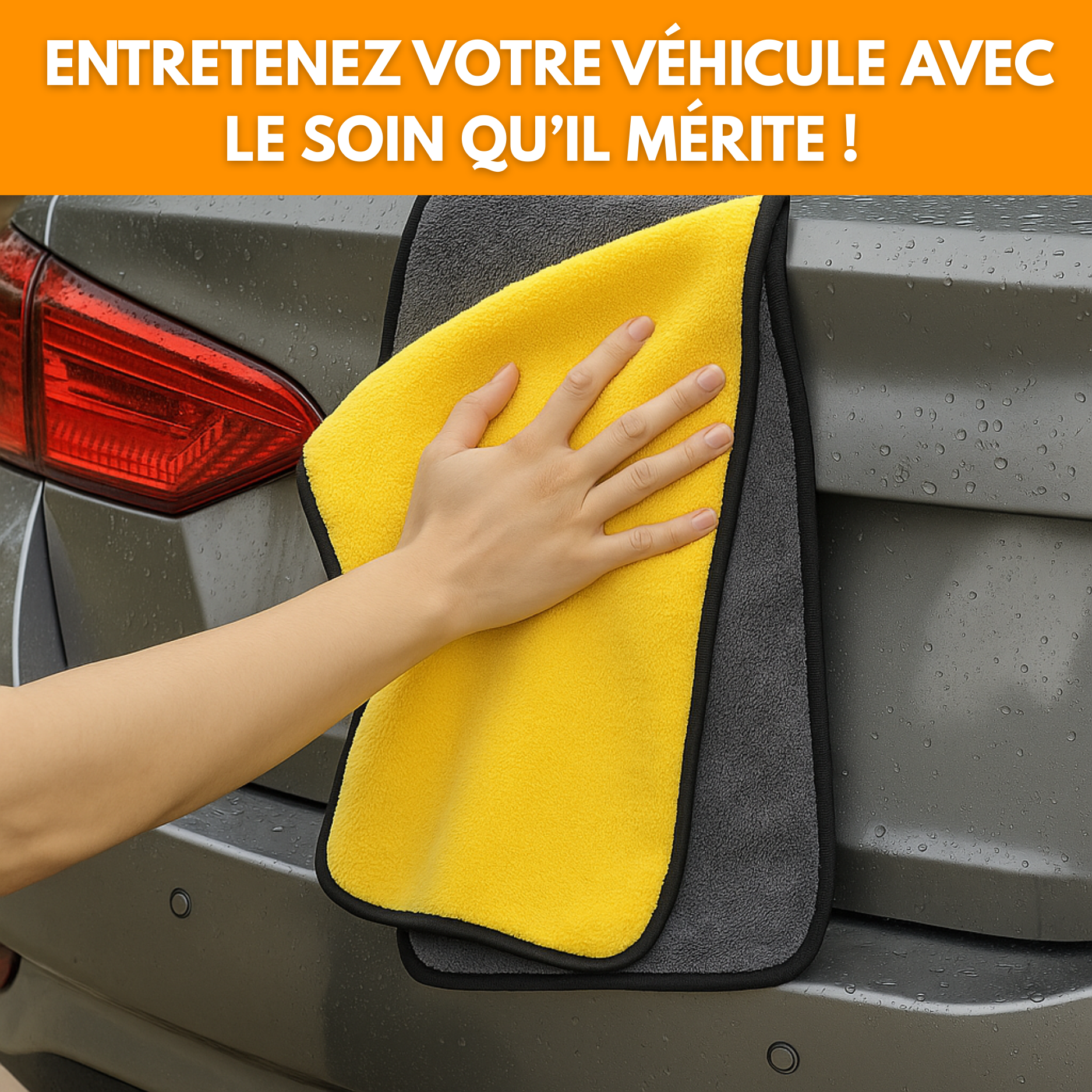 Chiffon Microfibre Voiture 30x60 cm – Super Absorbant, Doux et Épais pour Lavage, Séchage et Entretien Auto