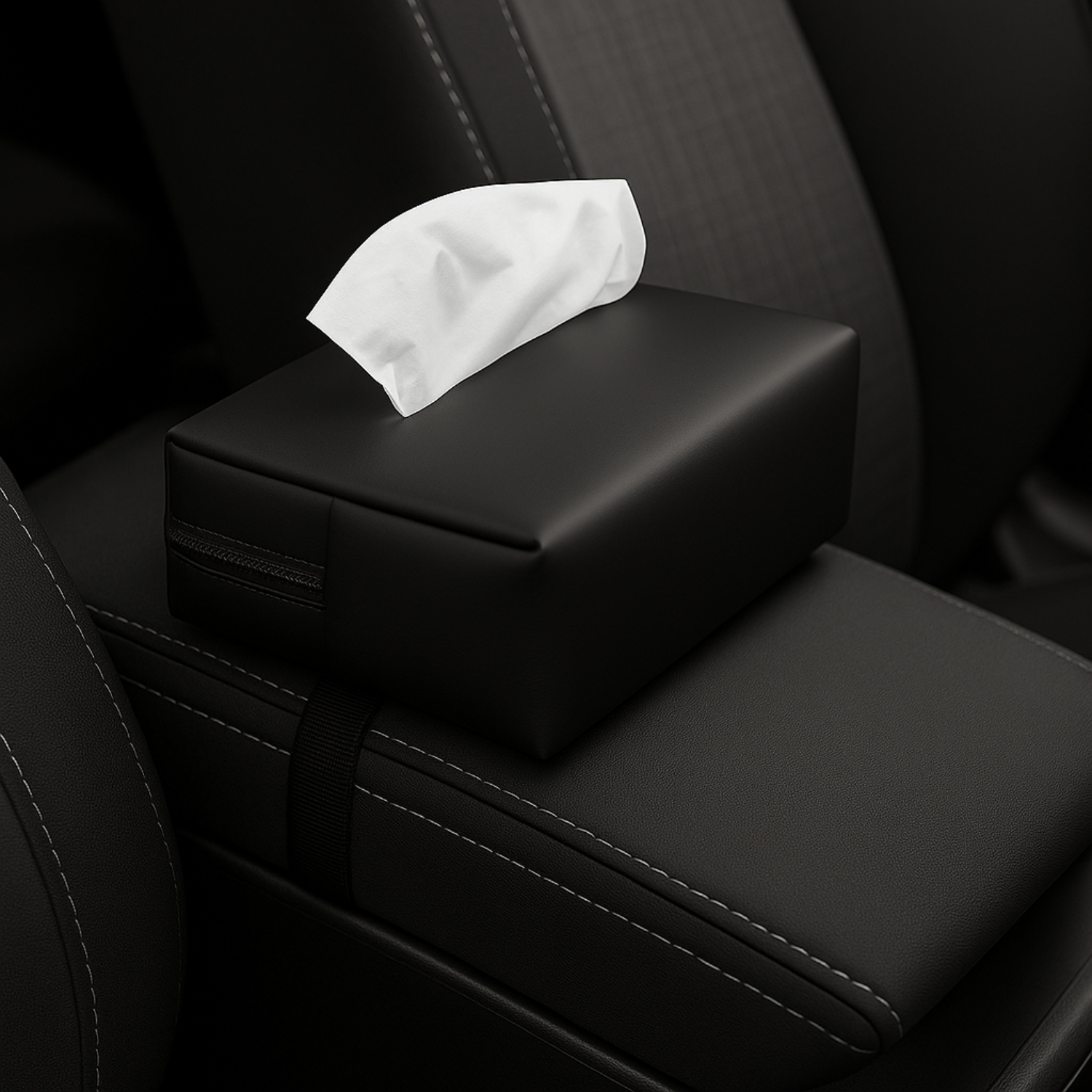 Boîte à Mouchoirs Voiture en Cuir – Support Universel Pare-Soleil, Siège et Accoudoir