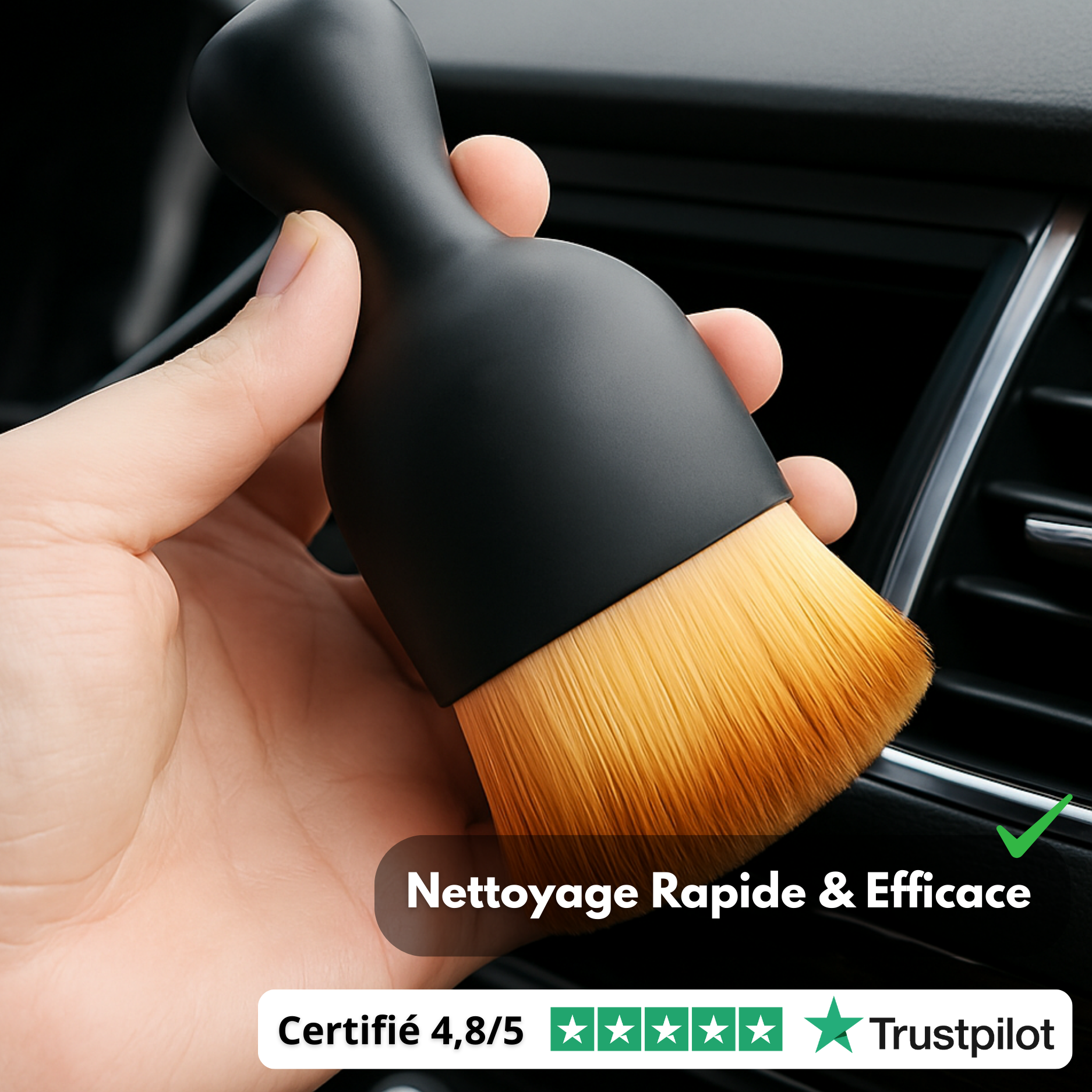 Brosse de Nettoyage de Précision Voiture – Compacte & Douce