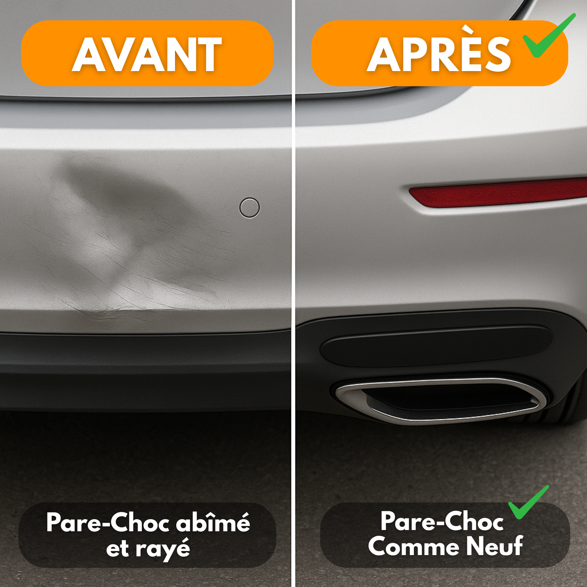 Sticker Protection Pare-Choc Voiture – Anti-Rayures Avant/Arrière – Facile à Installer