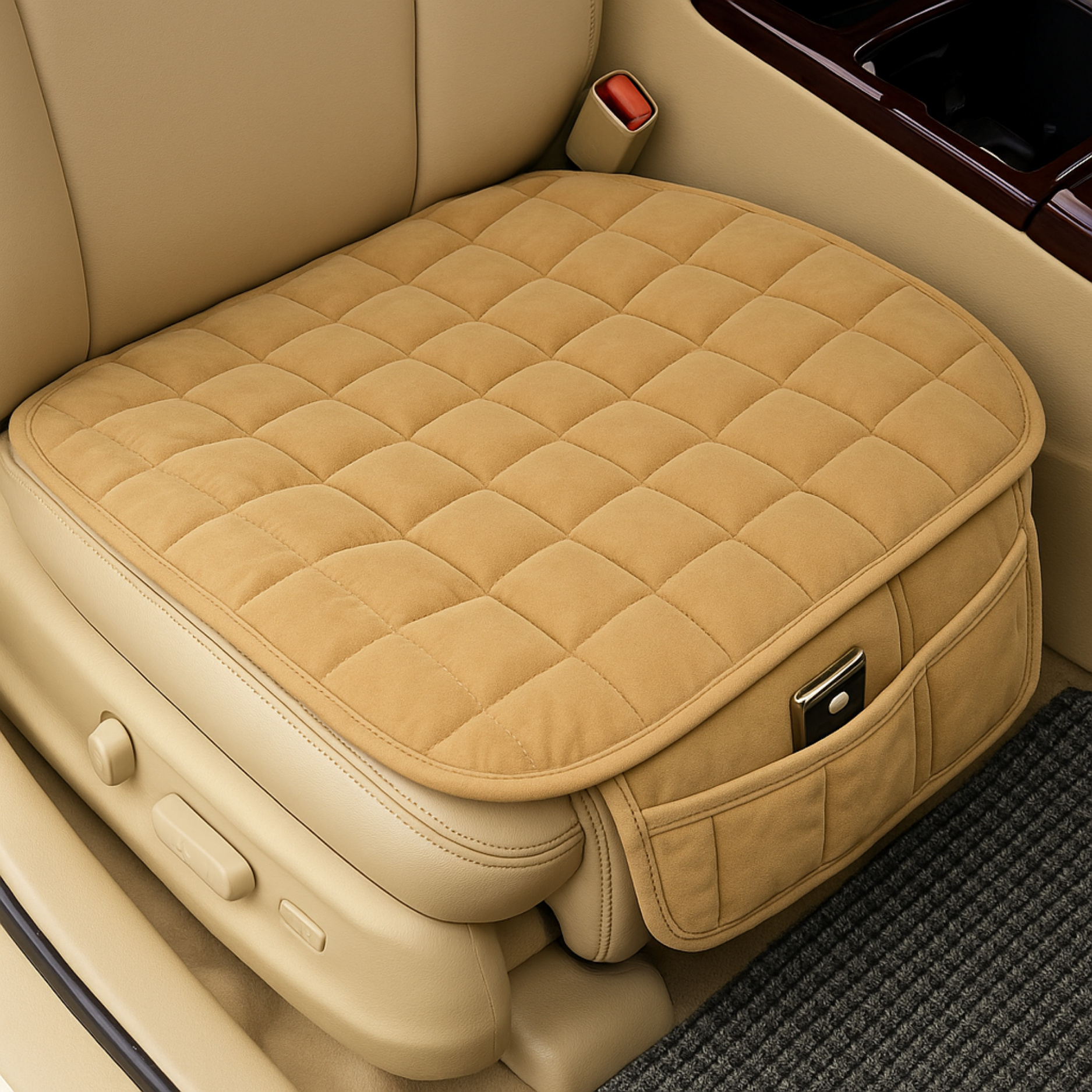 Coussin de Siège Voiture Confortable – Housse Matelassée Antidérapante