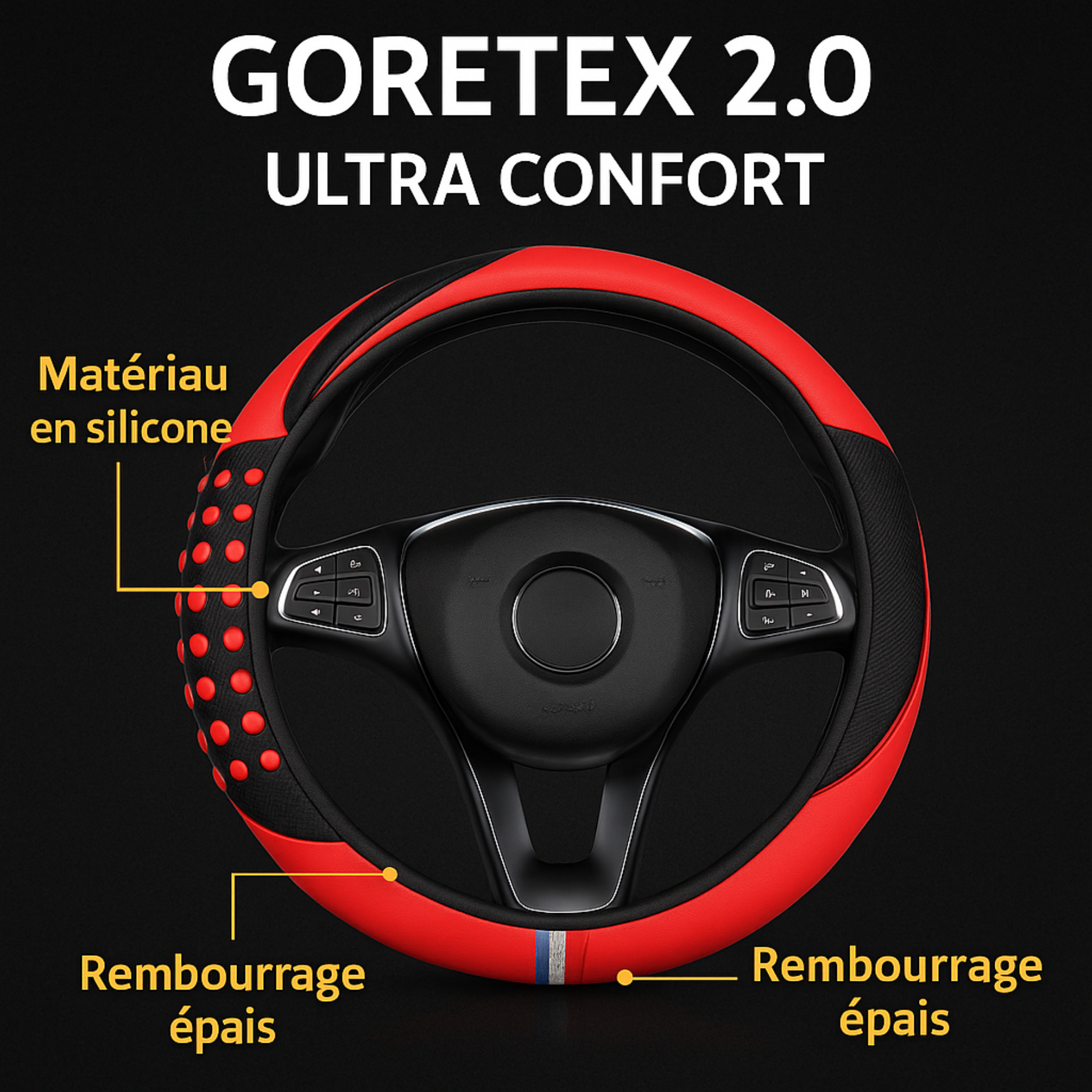 Couvre-Volant en Silicone Premium Confort – Massant & Antidérapant