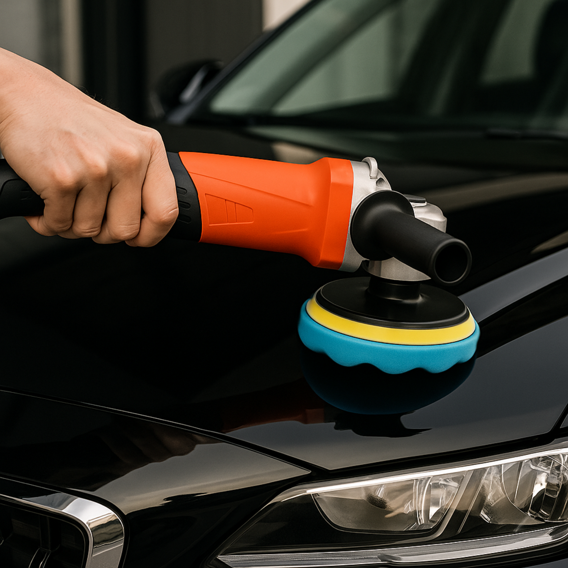 Polisseuse Voiture Électrique 1200W – Lustreuse Carrosserie Professionnelle avec 14 Tampons | Répare Rayures & Restaure la Brillance