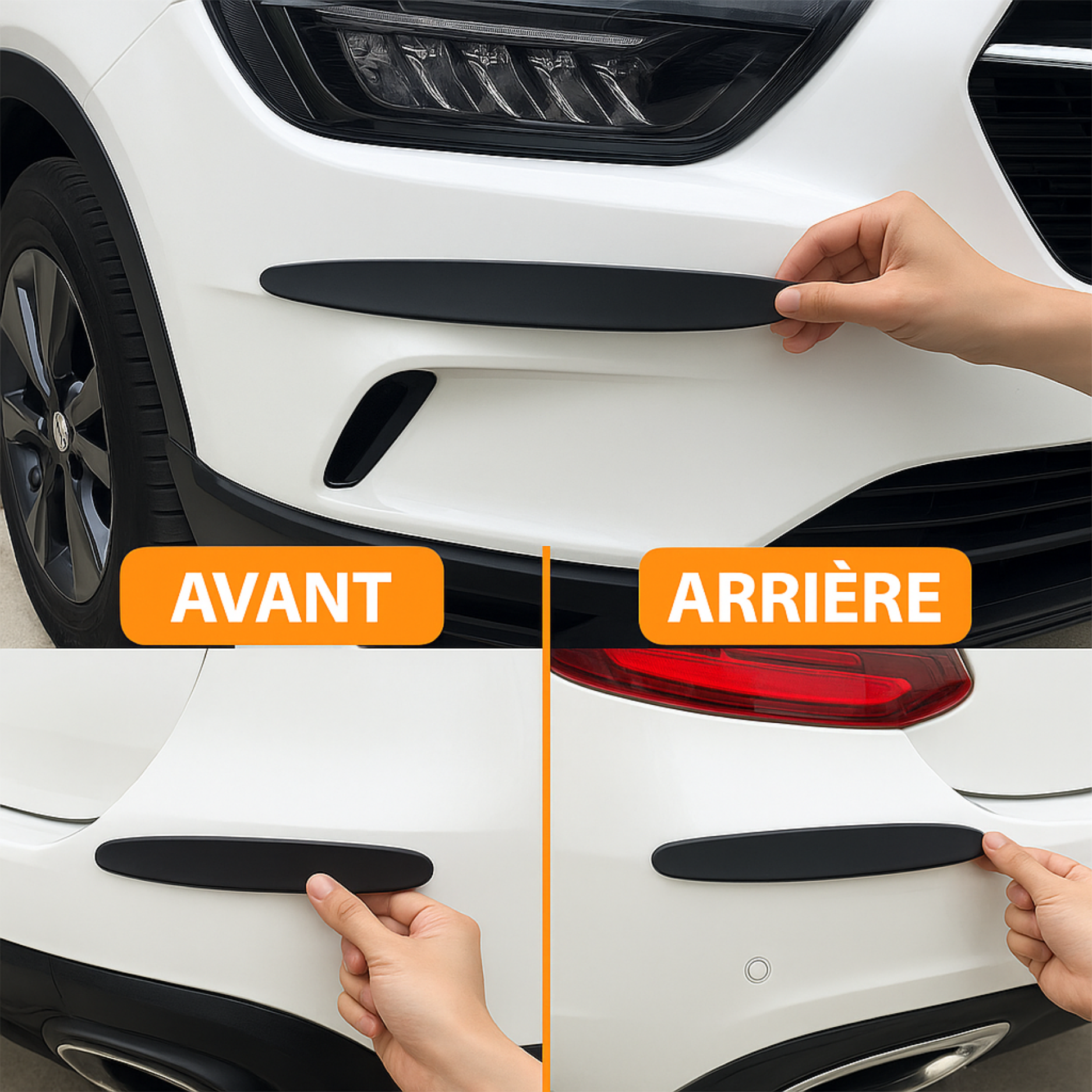 Sticker Protection Pare-Choc Voiture – Anti-Rayures Avant/Arrière – Facile à Installer