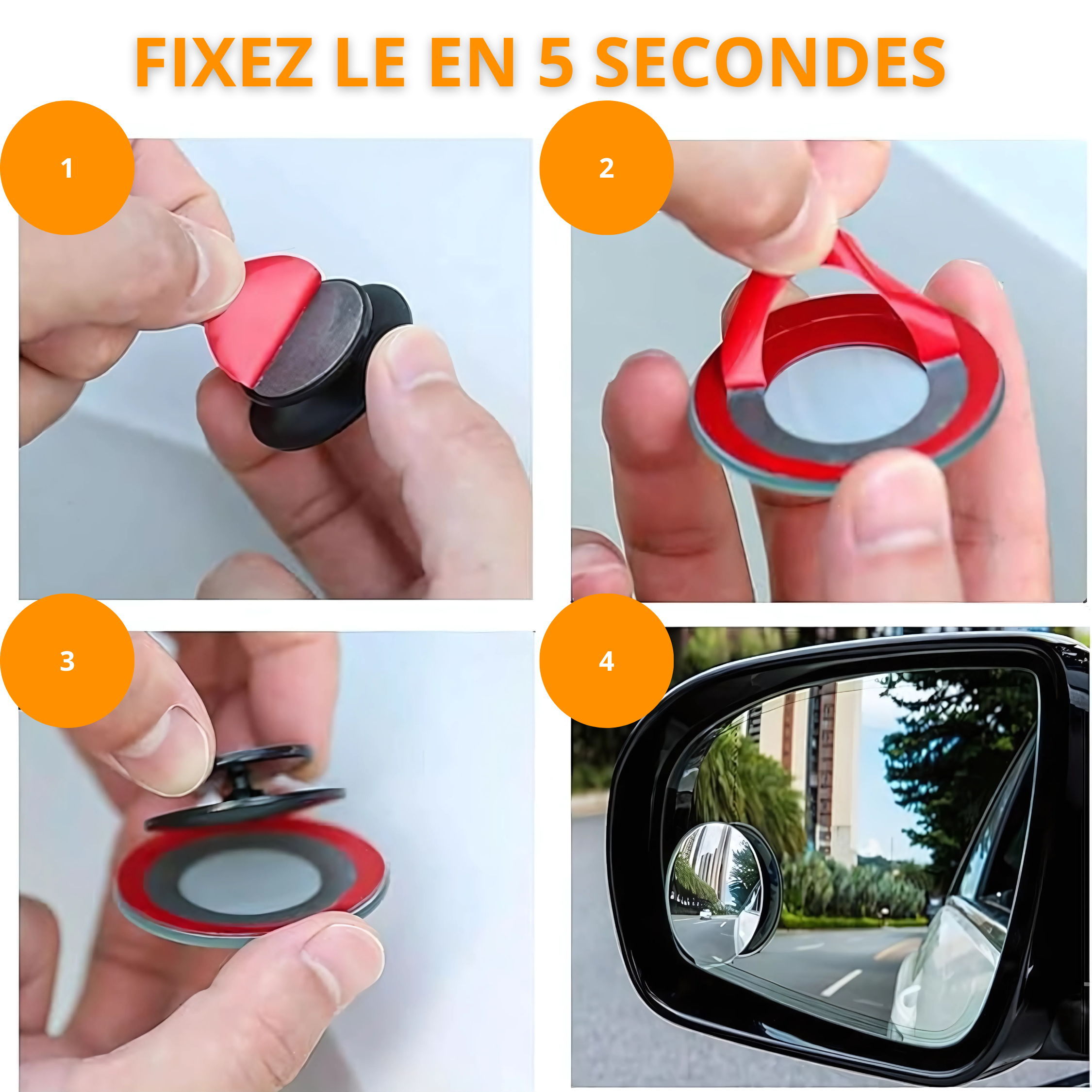 Miroirs Angle Mort 360° pour Rétroviseurs – Vision Panoramique (Lot de 2)