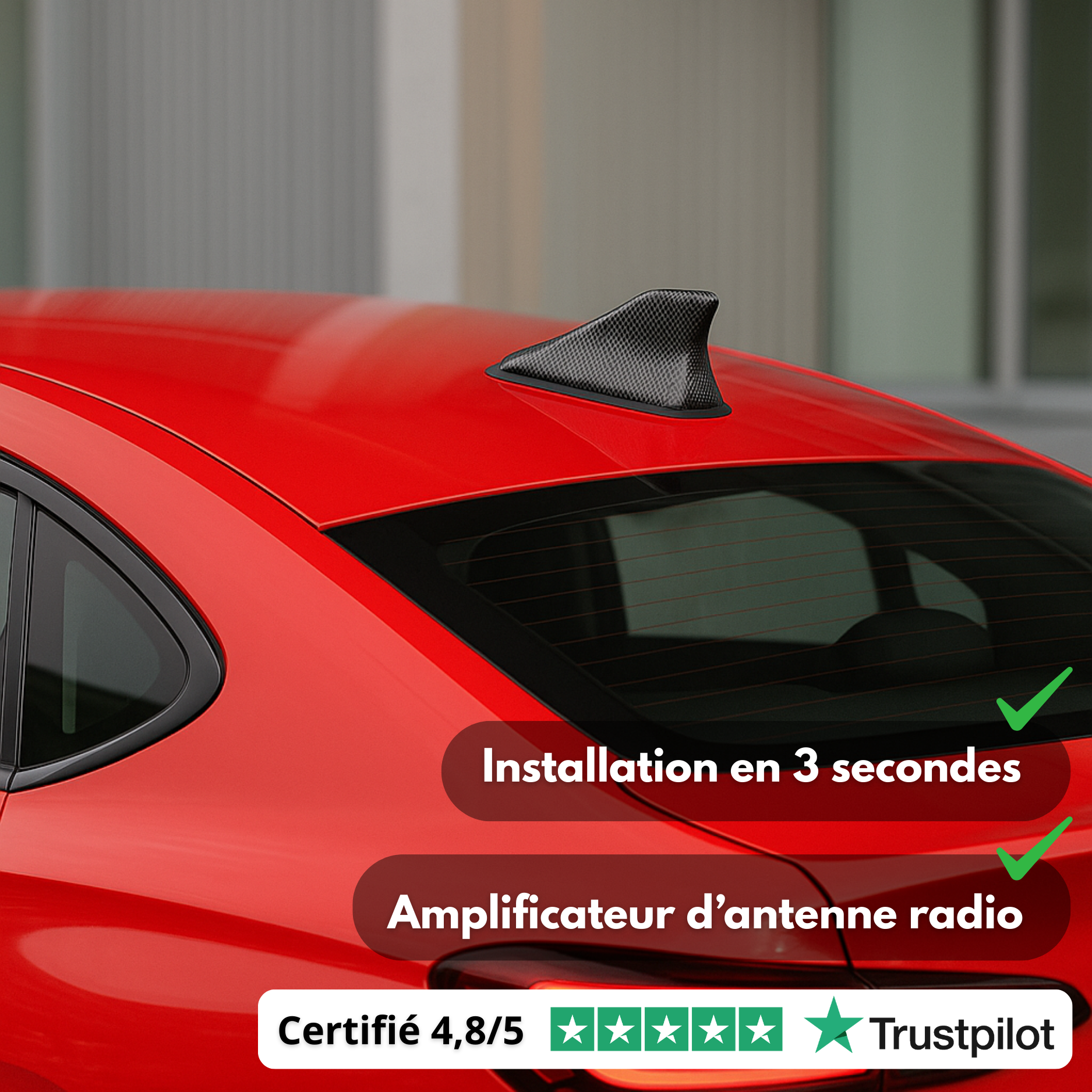 P80 PRO | Antenne Voiture Aileron de Requin – Signal Radio & GPS Amplifié