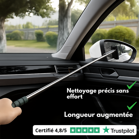 Essuie-glace Télescopique pour Rétroviseur & Pare-brise – Nettoyeur Anti-gouttes Rétractable