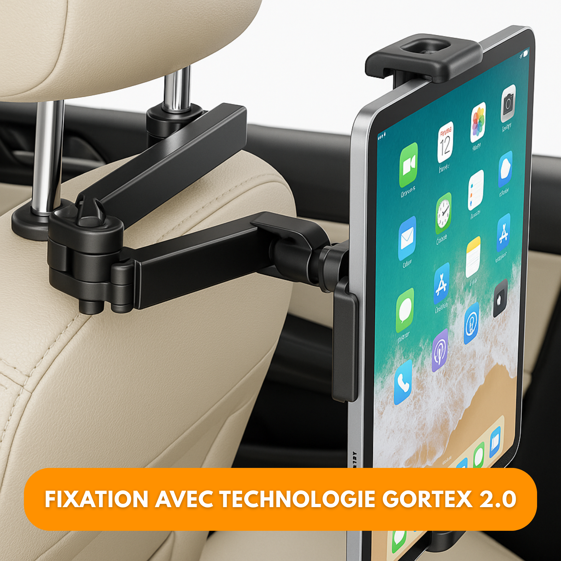 Support Voiture Universel Tablette & Smartphone – Appui-Tête Réglable