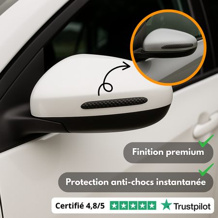 Protection Rétroviseur Voiture – Stickers Anti-Rayures pour Rétroviseurs Extérieurs Auto (2PCS)