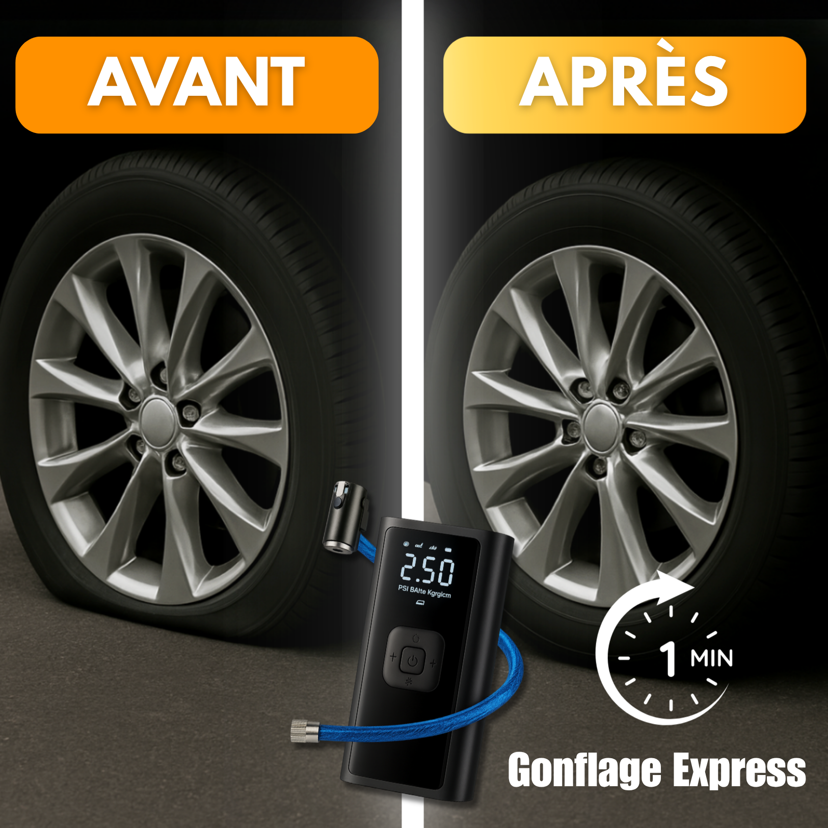 C17 PRO | Compresseur d'Air Portable Puissant – Compact, Léger et Rechargeable