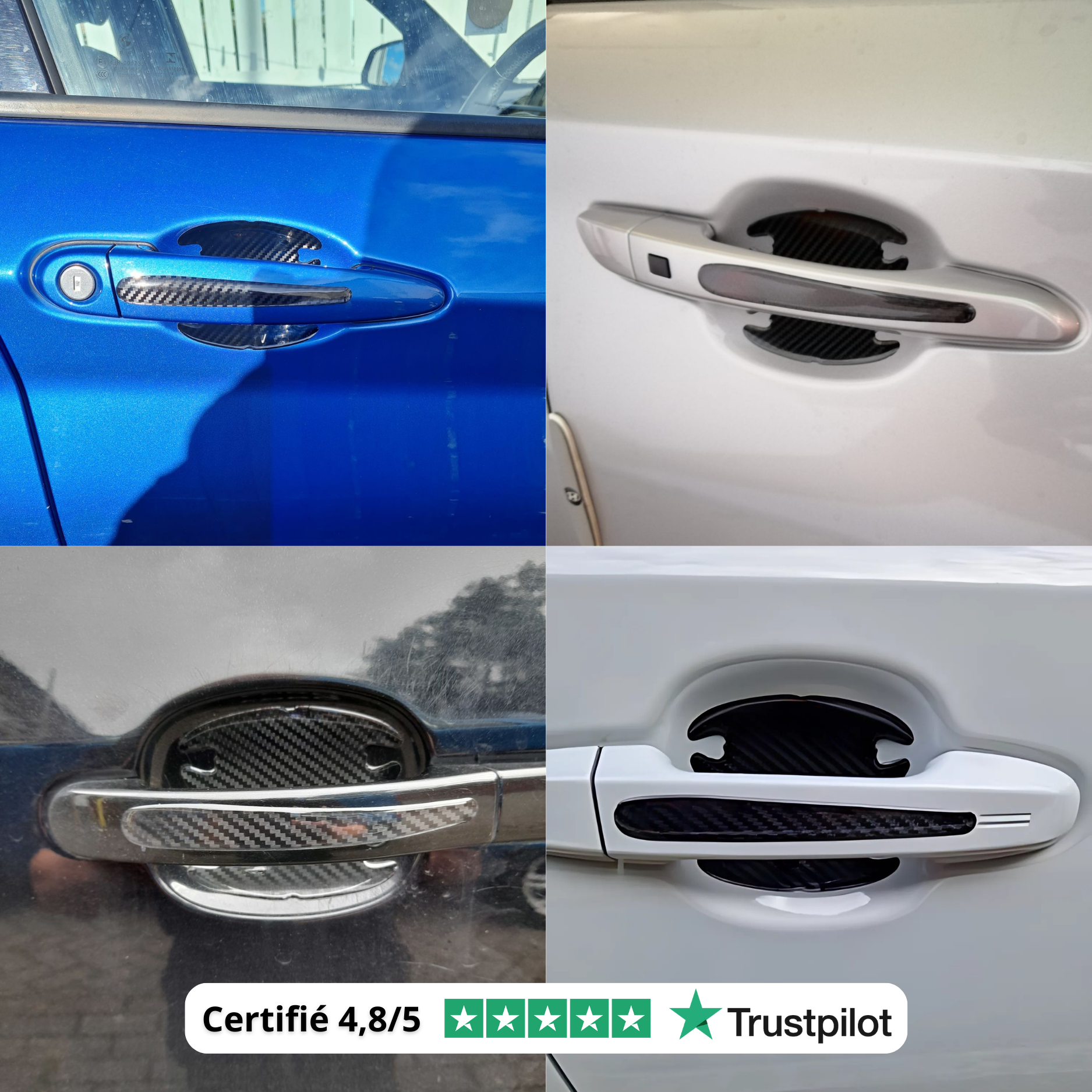 Stickers Protection Poignées de Voiture – Anti-Rayures Universels Auto