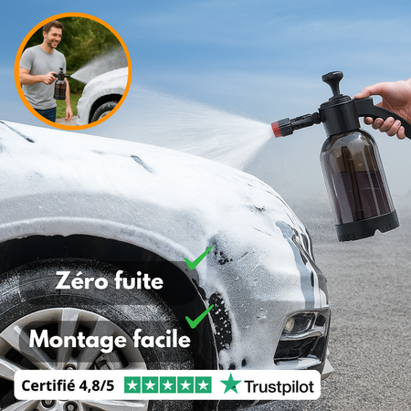 1 pc Pulvérisateur de Mousse pour Lavage de Voiture à Main 2L : Pompe à Pression Polyvalente pour la Beauté Automobile
