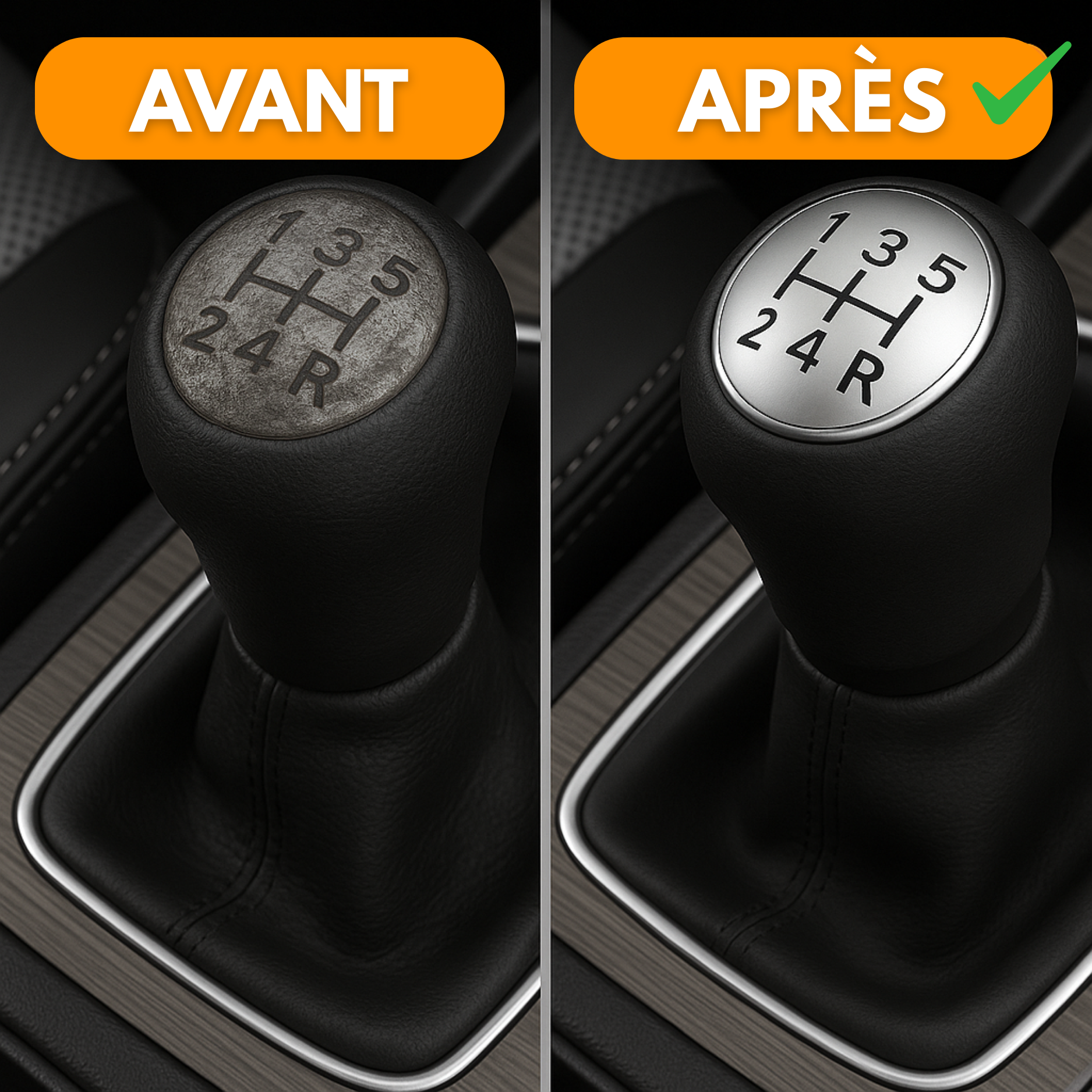 Pommeau de Vitesse Universel Aluminium pour Boîte Manuelle – Ergonomique, Résistant et Facile à Installer