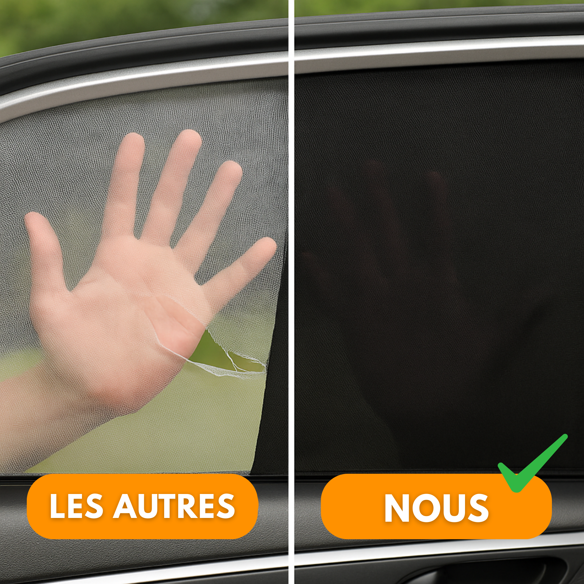 Pare-Soleil Arrière Voiture Universel – Anti-UV & Anti-Chaleur (2pcs)