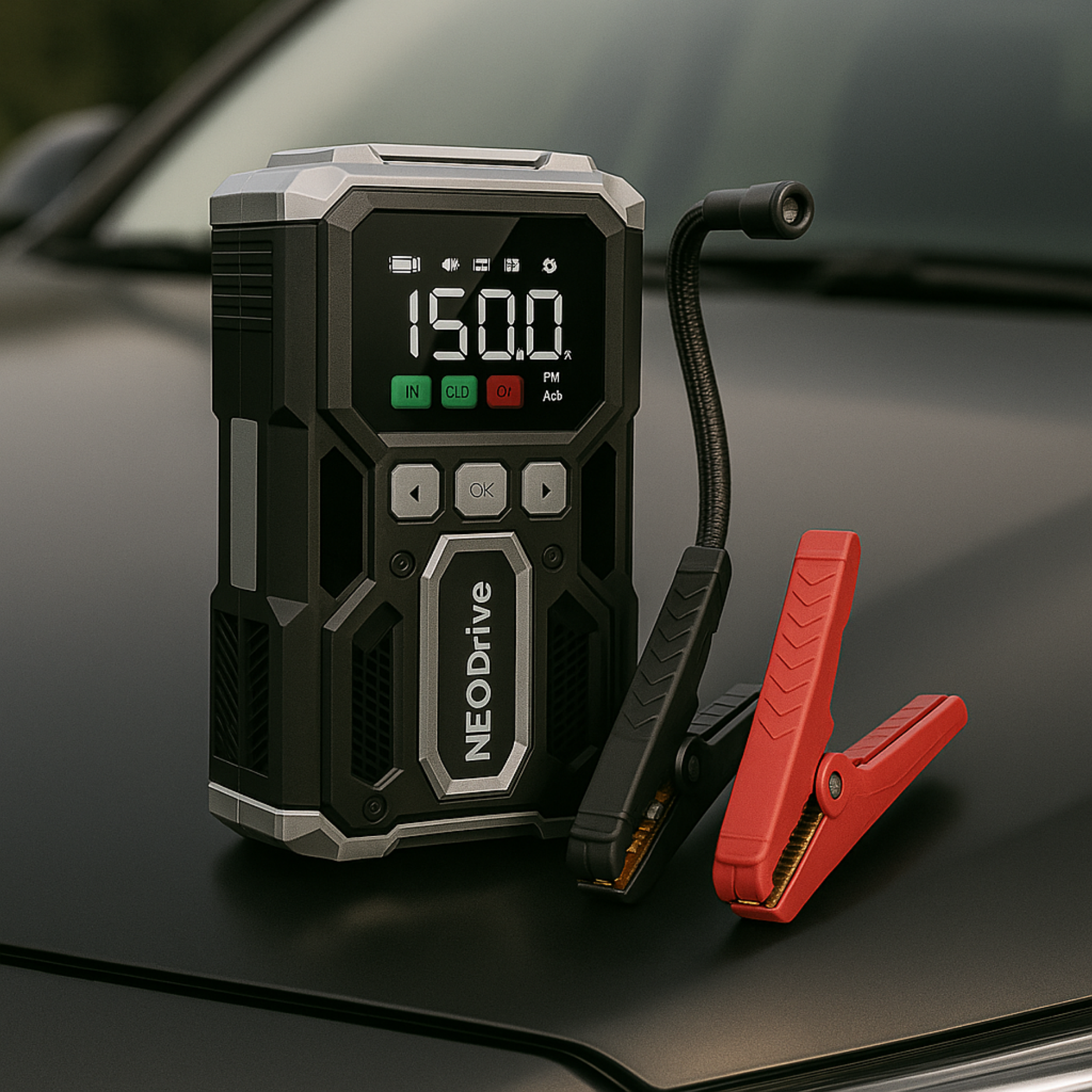 Démarreur Voiture – Booster Batterie & Compresseur Voiture, Puissant & Portable