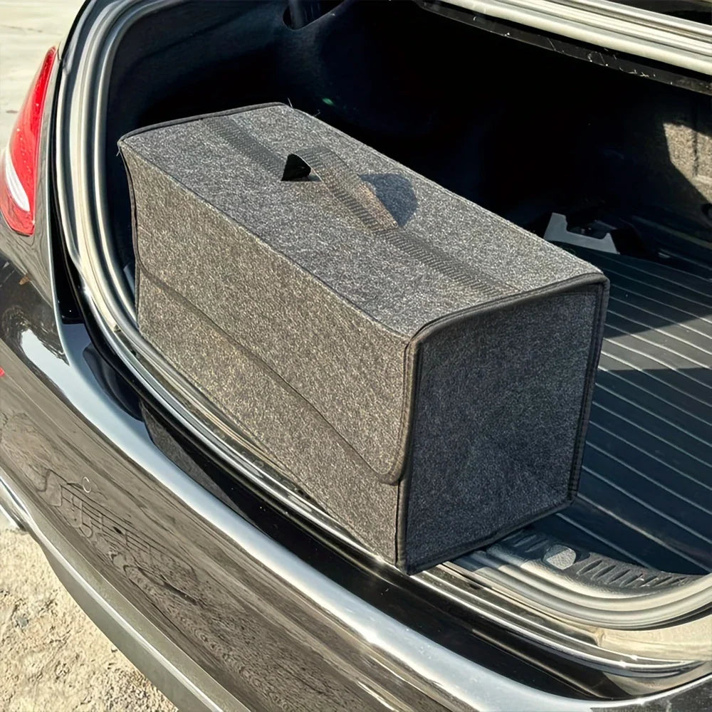 Organisateur de Coffre Voiture – Grande Capacité  – Pliable, Léger, Antidérapant, avec Poignée