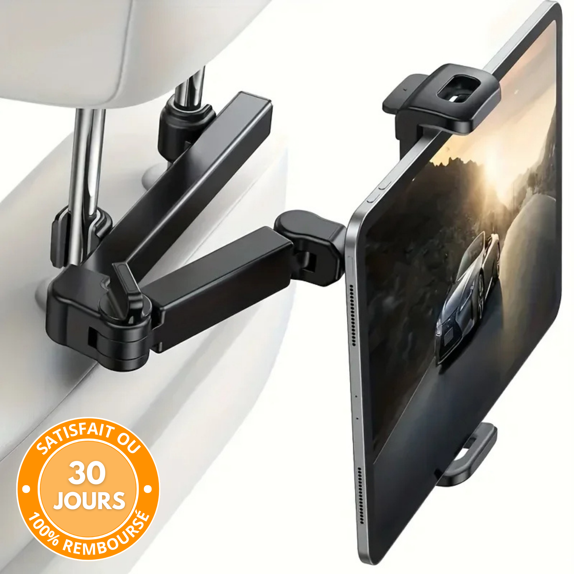 Support Voiture Universel Tablette & Smartphone – Appui-Tête Réglable