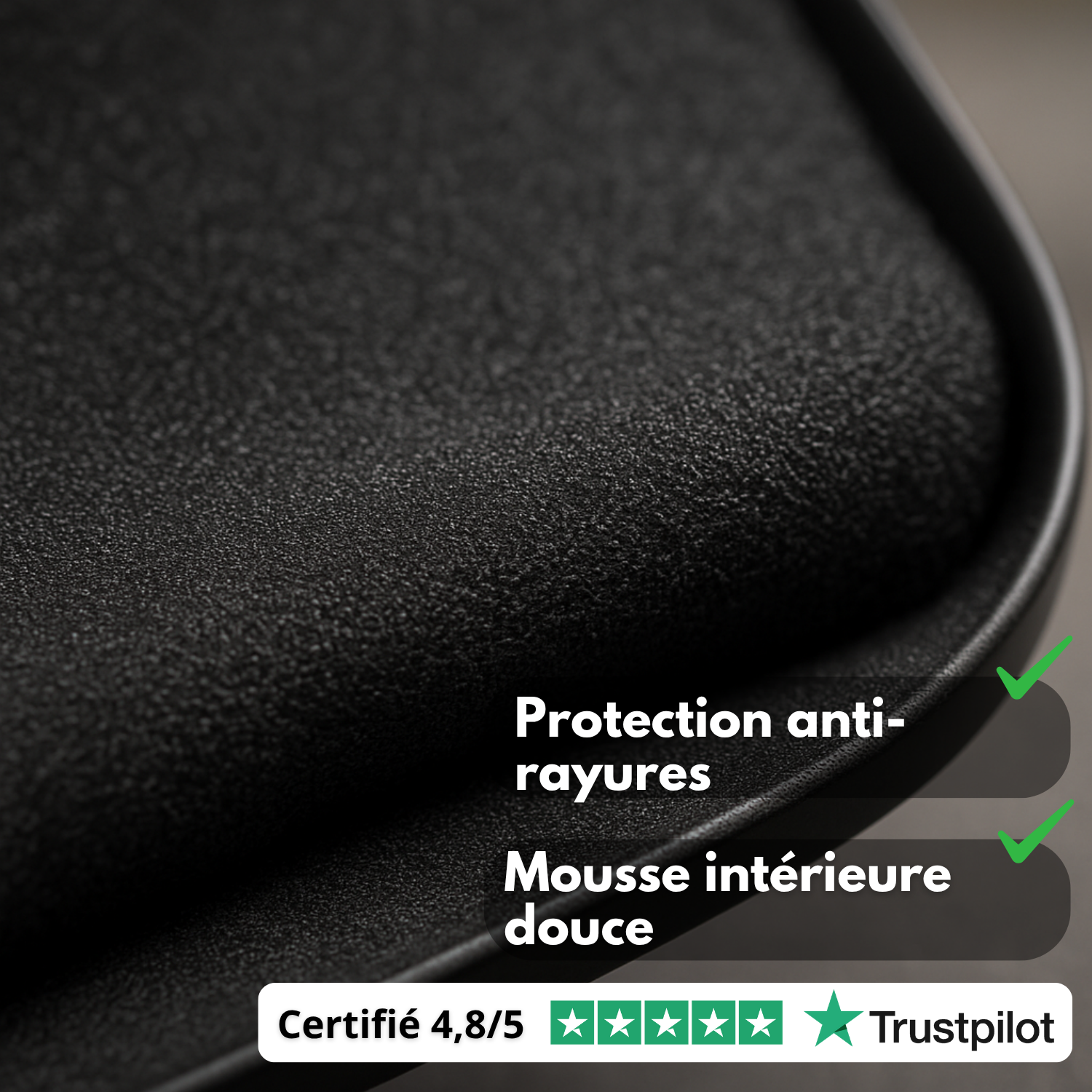 Boîte à Lunettes Voiture – Porte-Lunettes Pare-Soleil Universel Anti-Rayures – Fixation Ultra Stable