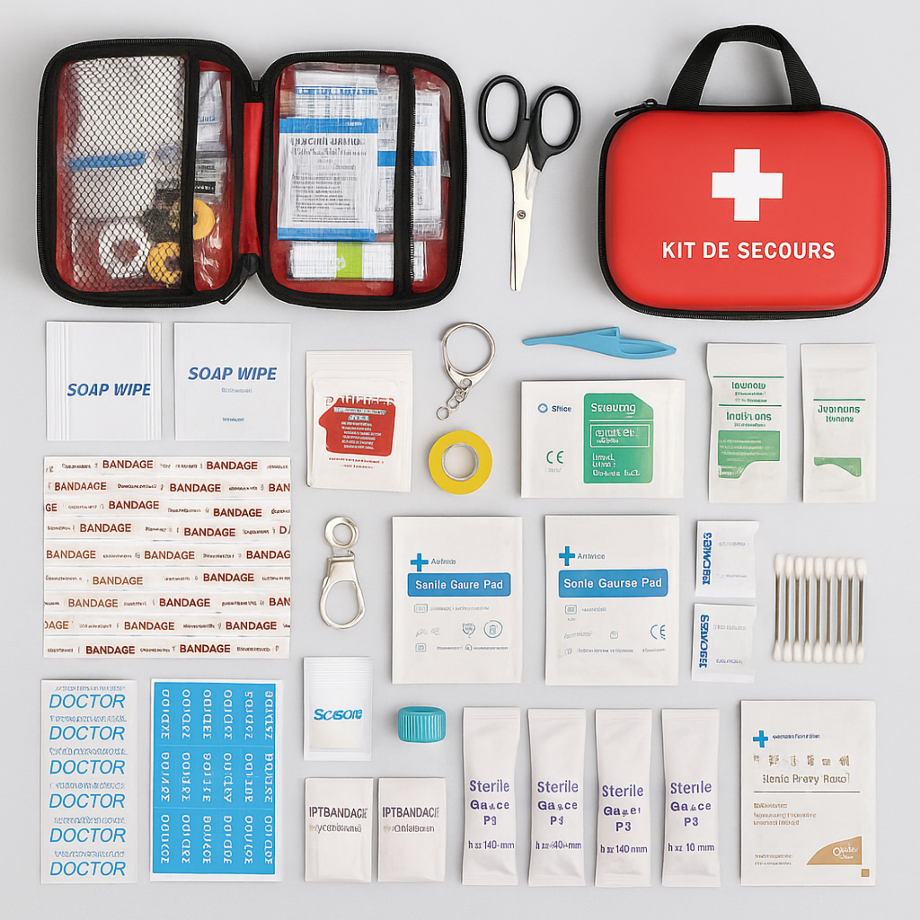 Trousse de Secours Portable Urgence – Maison, Voiture, Camping & Voyage