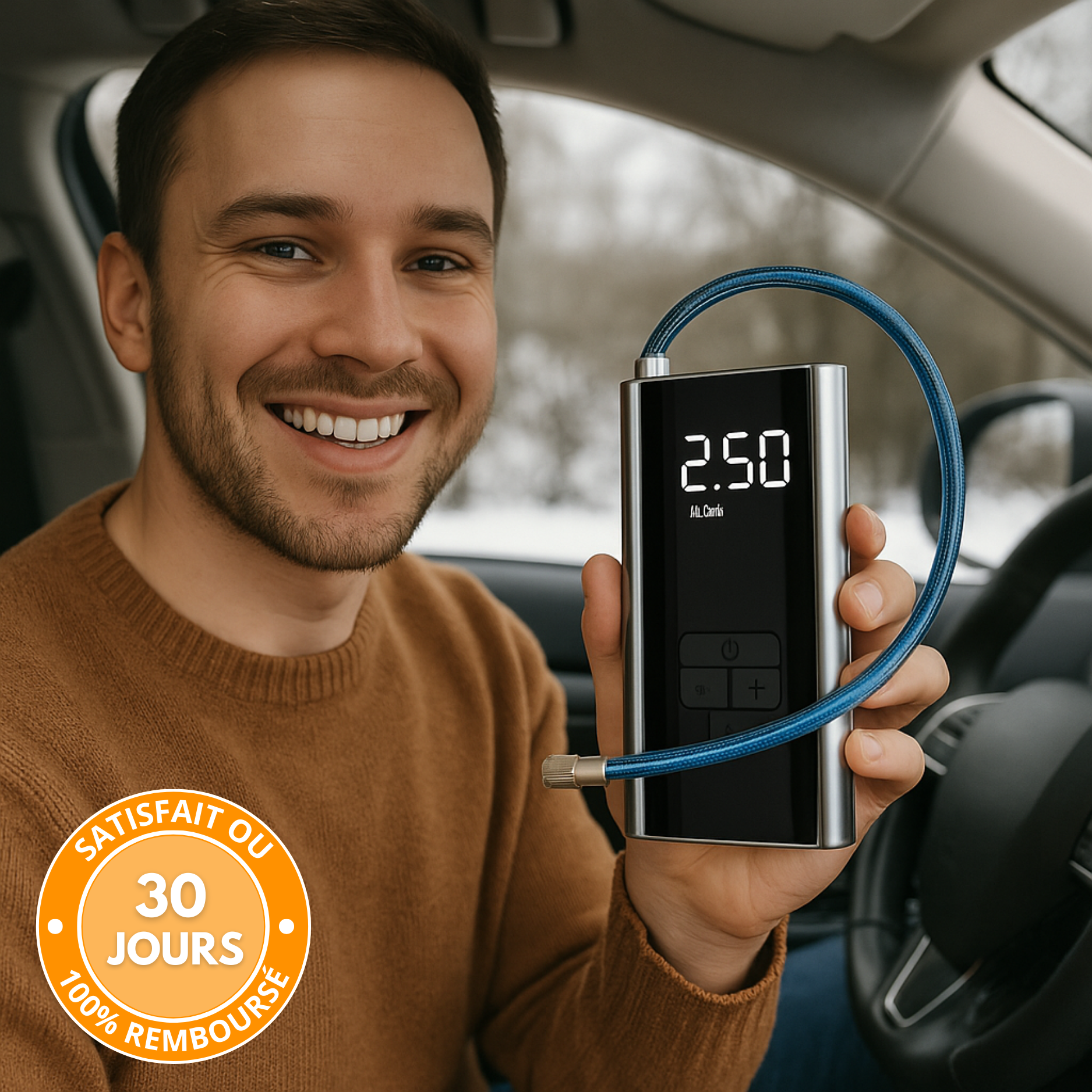 Compresseur d'Air Portable Voiture – Batterie Rechargeable