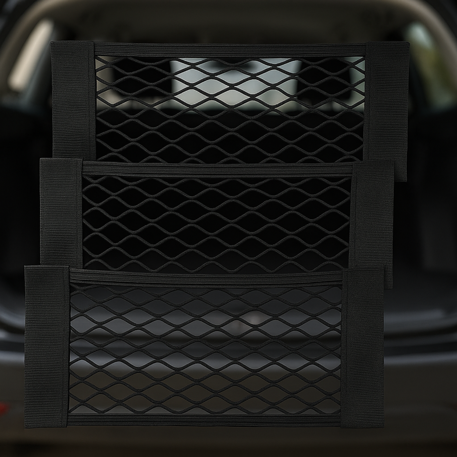 Filet de Rangement Auto-Adhésif pour Coffre de Voiture - Organisateur Voiture