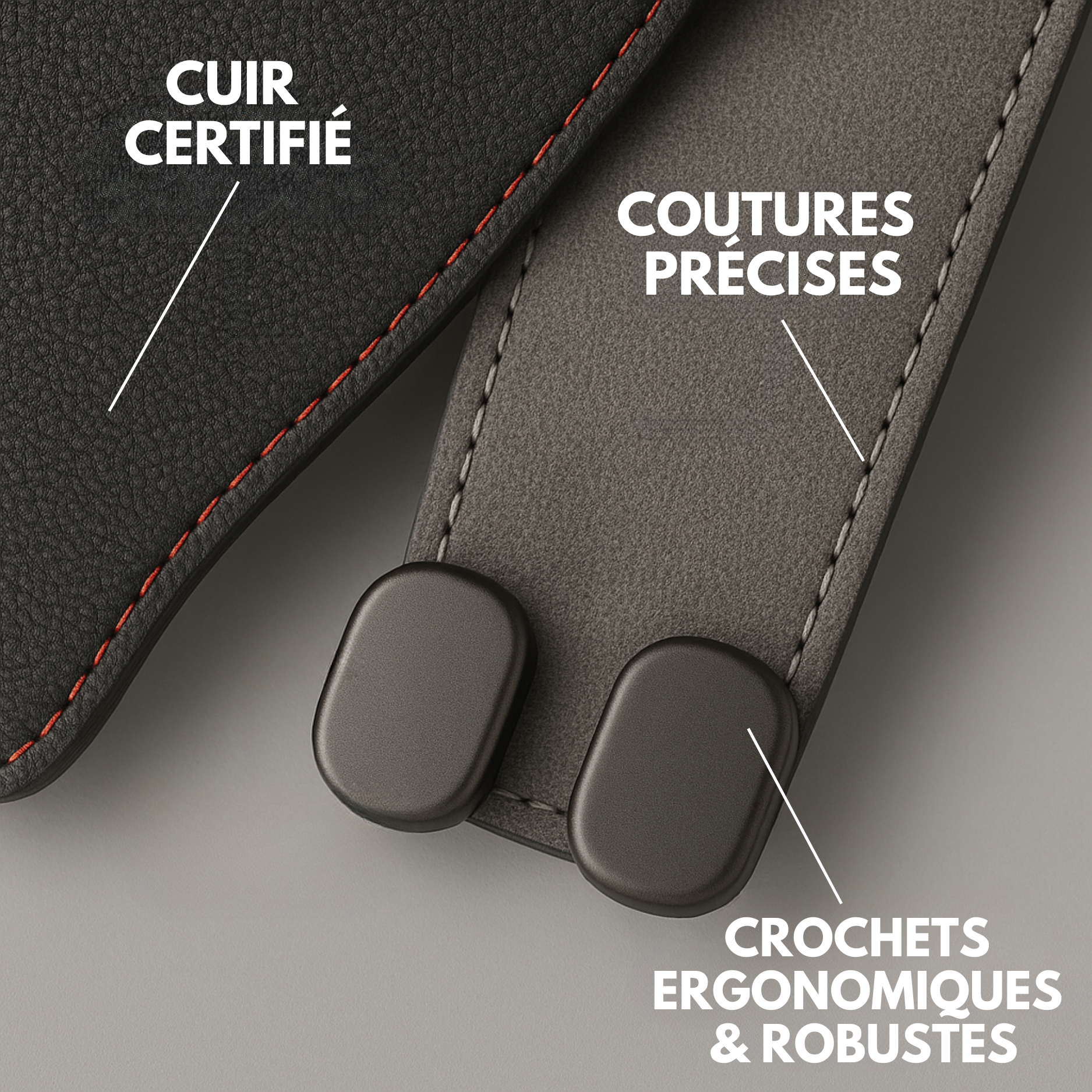 Porte-Sac Voiture Universel – Support Sac Voiture en Cuir