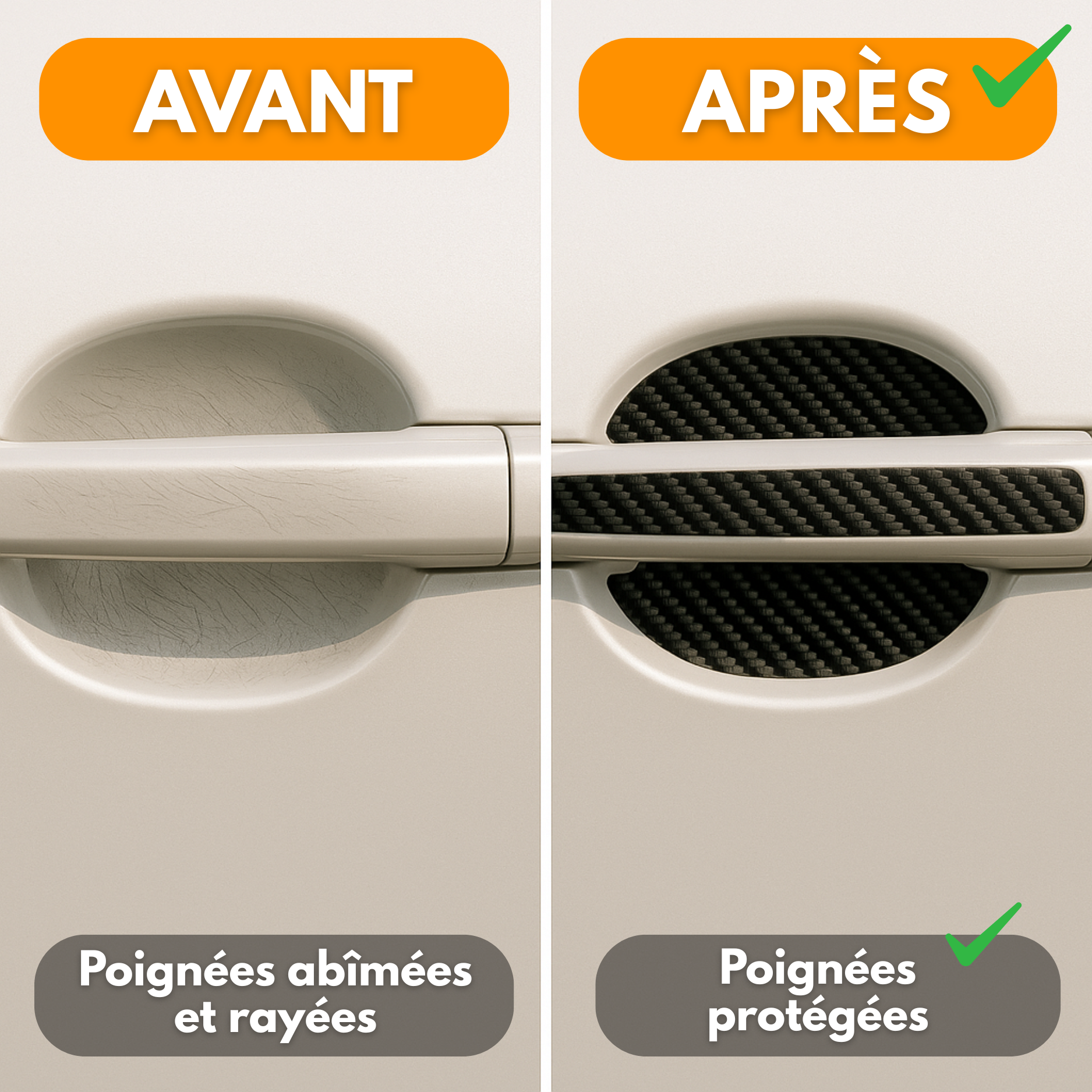 Stickers Protection Poignées de Voiture – Anti-Rayures Universels Auto