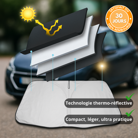 Pare-Soleil Avant Personnalisé UVX 16 PRO – Jusqu’à -30 °C dans l’habitacle