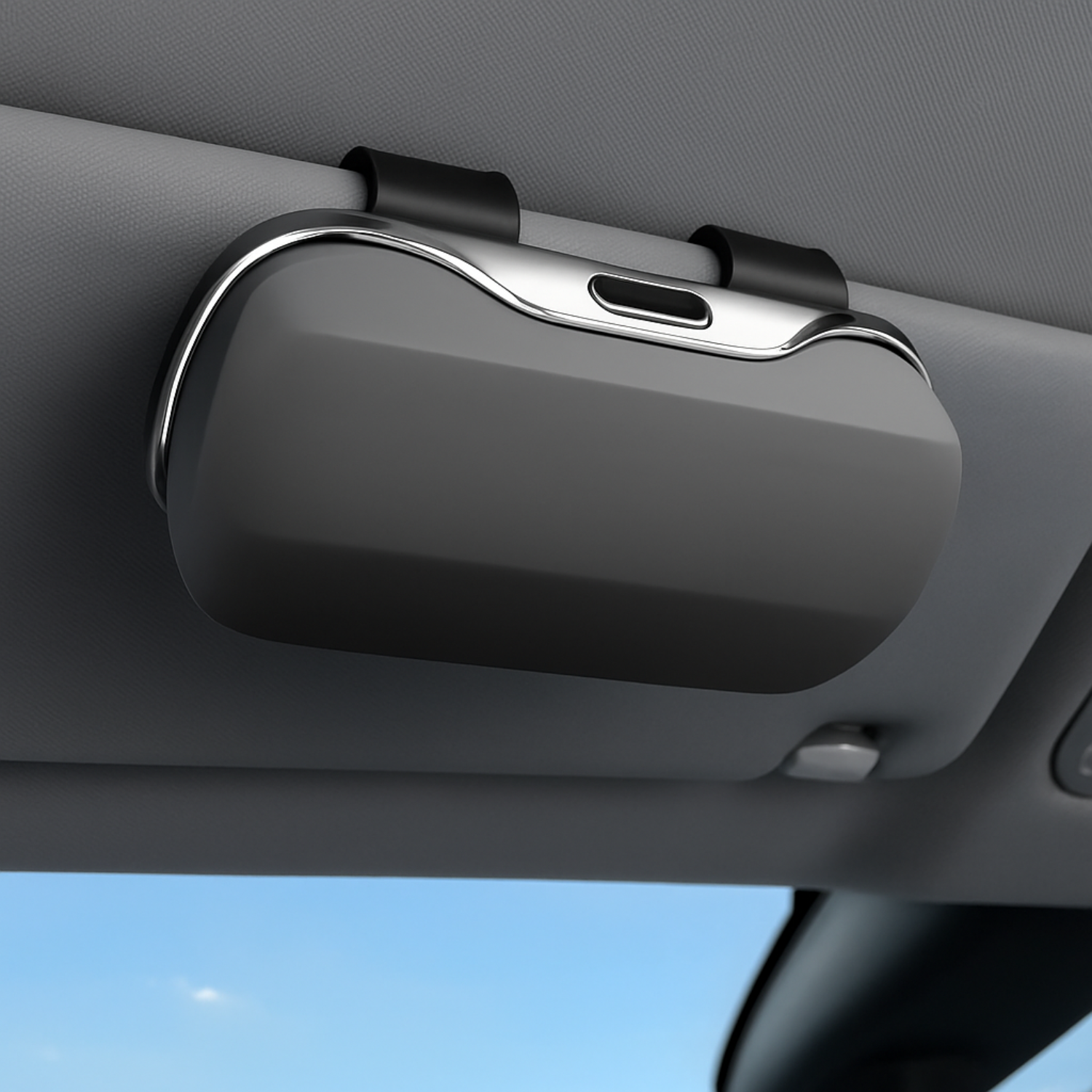 Boîte à Lunettes Voiture – Porte-Lunettes Pare-Soleil Universel Anti-Rayures – Fixation Ultra Stable