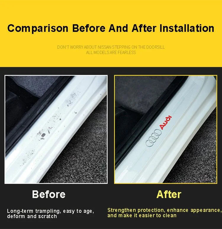 CarbonGrip PRO | Protections personnalisées pour seuils de porte (édition limitée transparente)