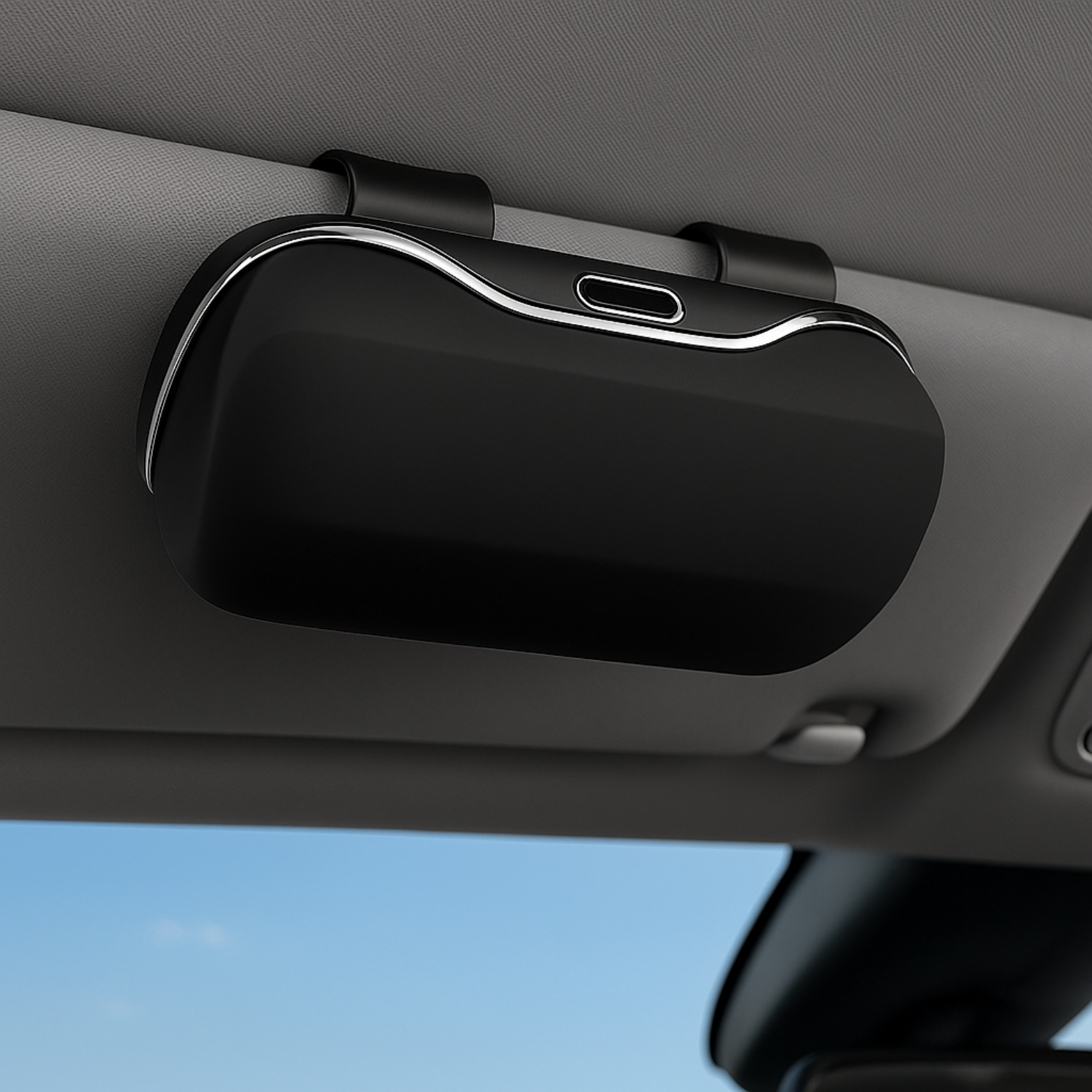 Boîte à Lunettes Voiture – Porte-Lunettes Pare-Soleil Universel Anti-Rayures – Fixation Ultra Stable