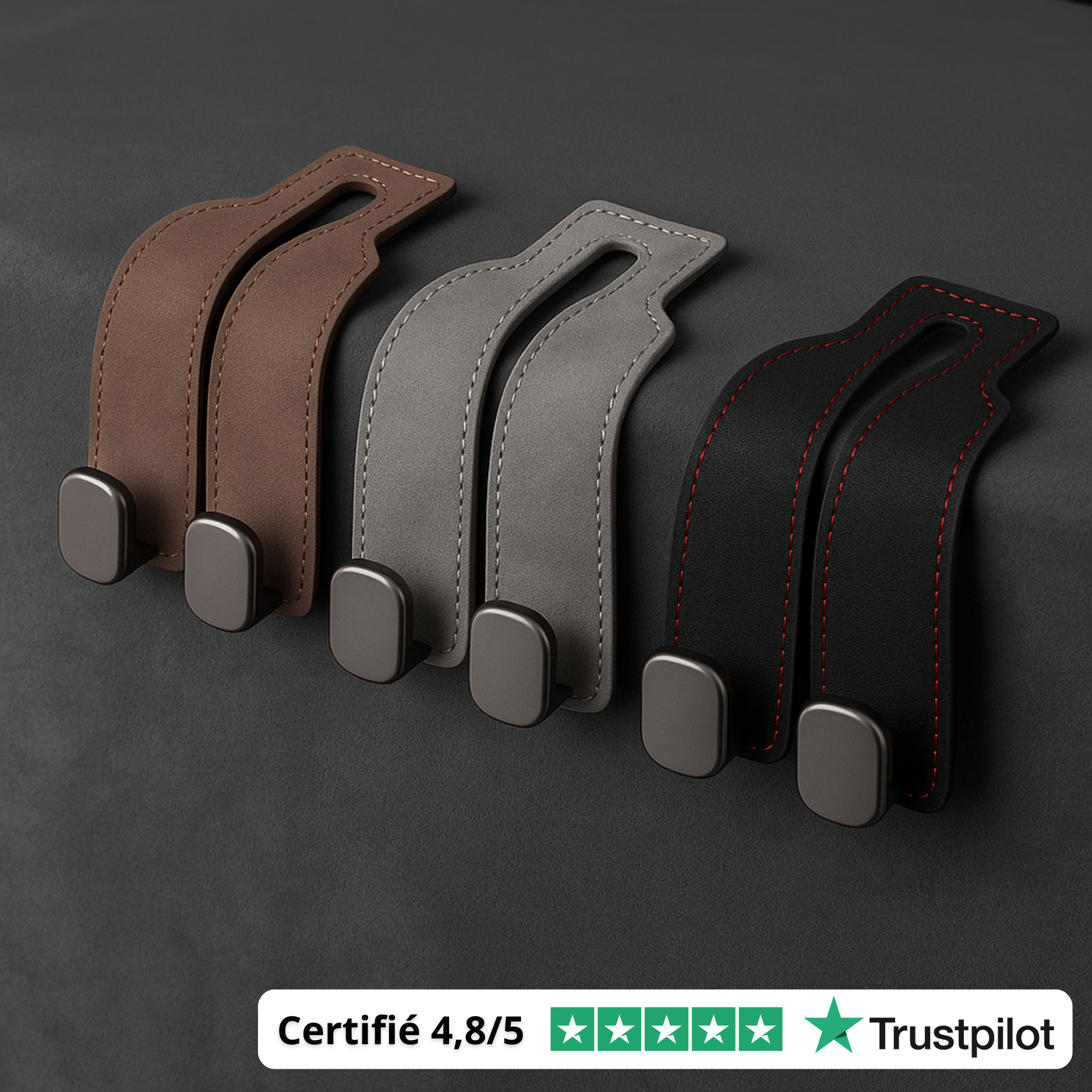 Porte-Sac Voiture Universel – Support Sac Voiture en Cuir