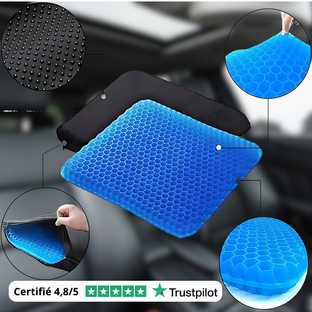 Coussin confort voiture nid d’abeille