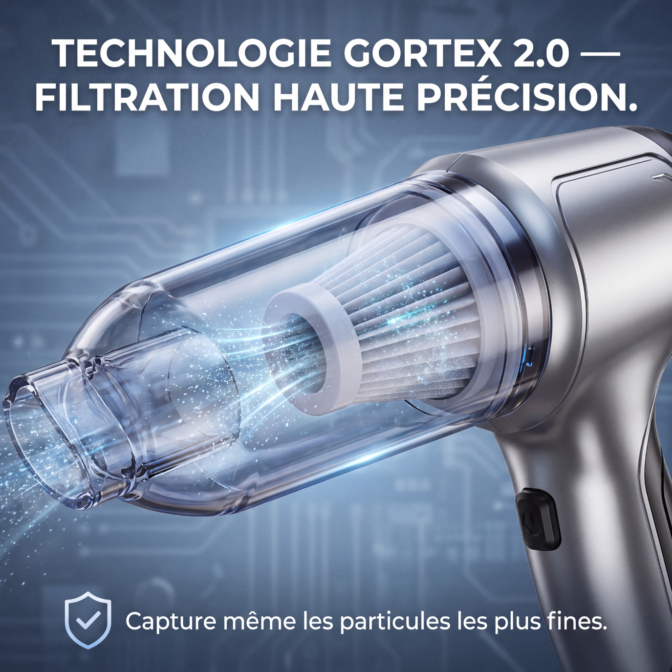 D80 PRO | Aspirateur Voiture Sans Fil Puissant – Compact, Léger et Rechargeable