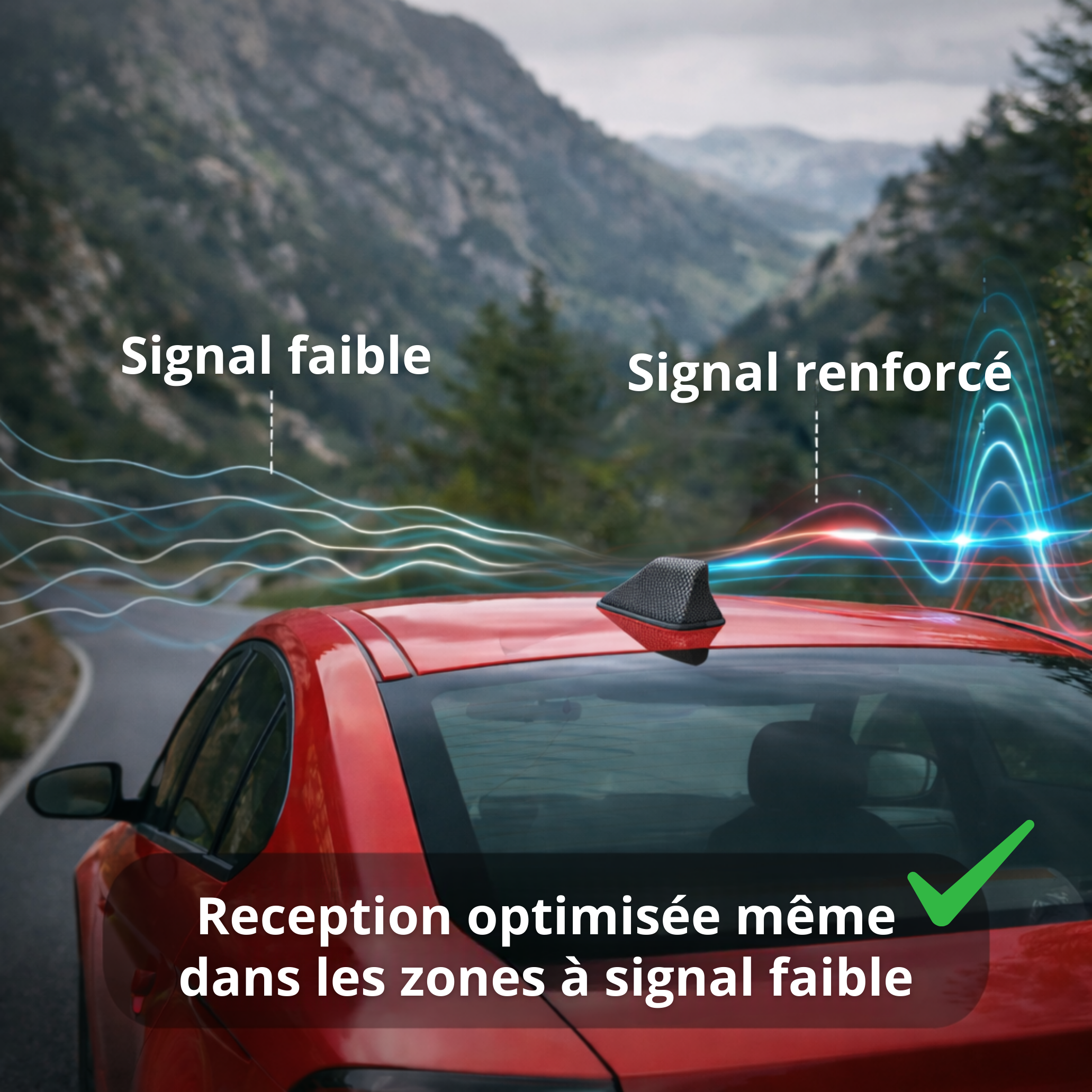 P80 PRO | Antenne Voiture Aileron de Requin – Signal Radio & GPS Amplifié