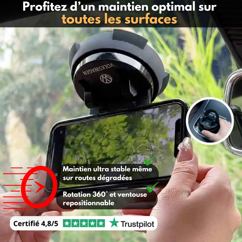 T80 PRO™ – Le Support Téléphone Rotatif Personnalisé N°1 en France