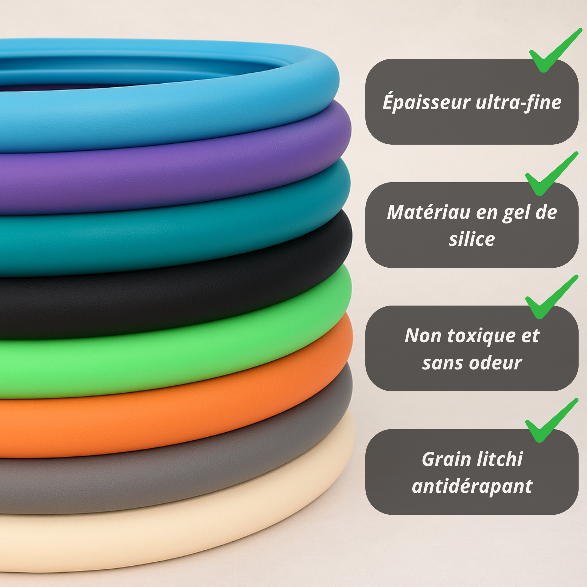 Housse de Volant Universelle en Silicone Antidérapante