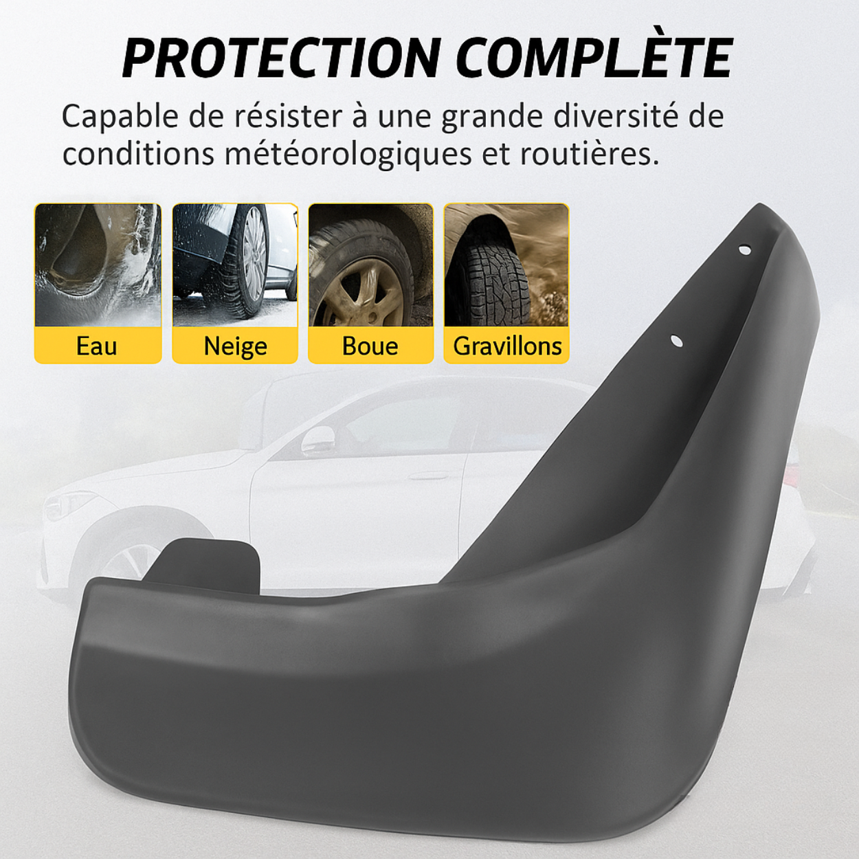 Garde-Boue Universels Voiture (4 Pièces) – Protection Anti-Projection pour Roues Avant et Arrière