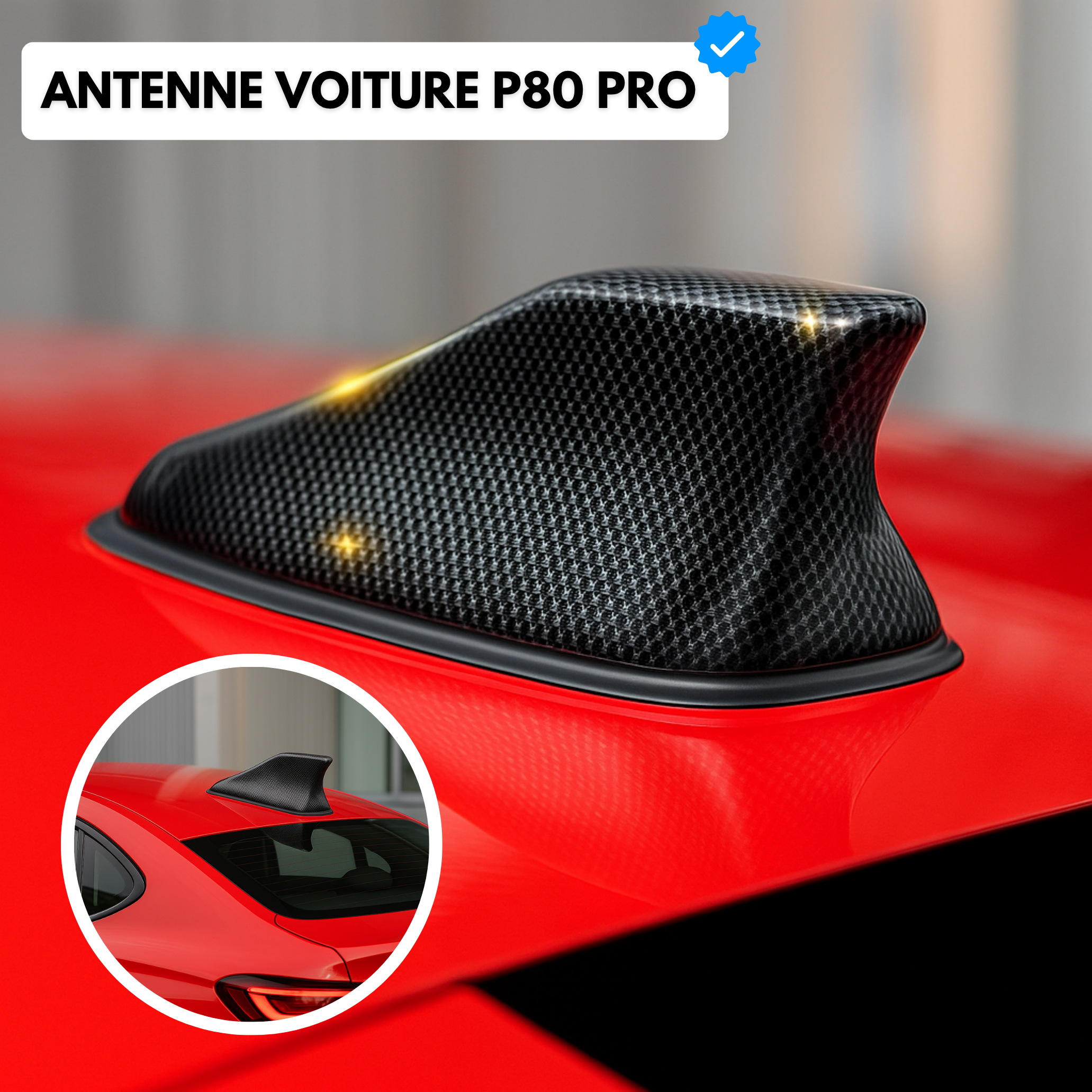P80 PRO | Antenne Voiture Aileron de Requin – Signal Radio & GPS Amplifié