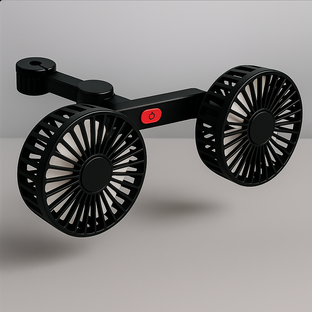 Ventilateur de voiture 360° double tête | Refroidisseur | Accessoire auto