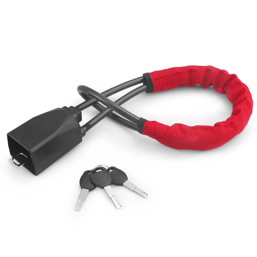 Antivol Voiture Volant & Ceinture – Câble Acier Renforcé + 3 Clés – Sécurité SUV, Camion, Auto