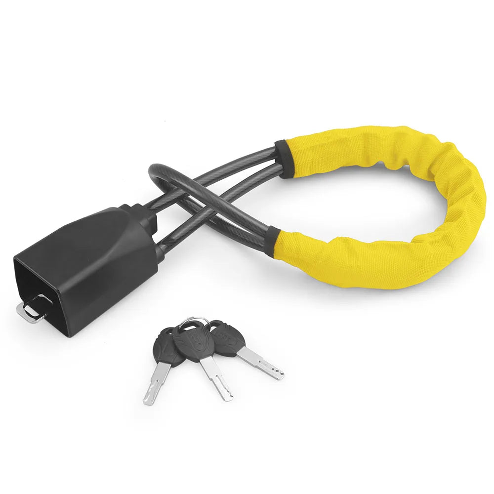 Antivol Voiture Volant & Ceinture – Câble Acier Renforcé + 3 Clés – Sécurité SUV, Camion, Auto